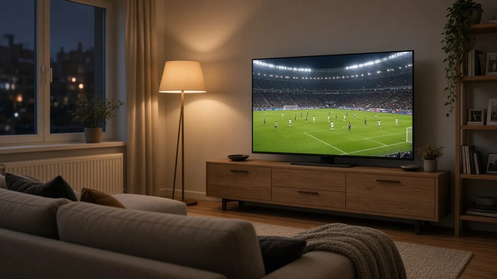 Wohnzimmer Live-TV Stoßzeit-Test mit ProbeKlar